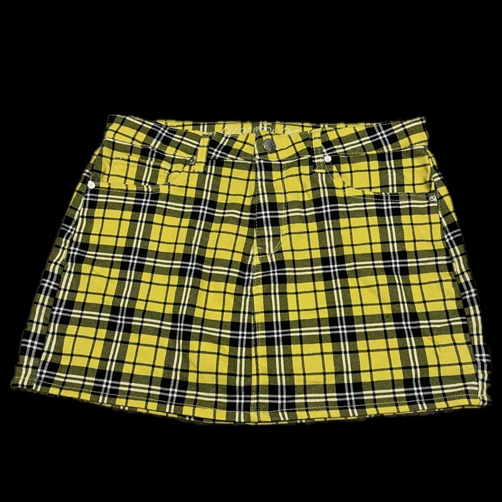 U.S. Polo Assn. Yellow Plaid Mini Skirt